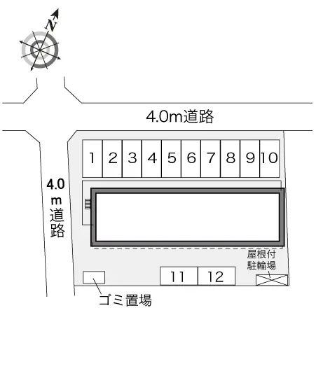 ★手数料０円★倉敷市連島中央５丁目　月極駐車場（LP）